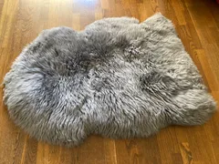 在庫処分!ムートンフリース長毛グレー out-dxg01