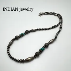 INDIAN jewelry NAVAJO Pearl × turquoise necklace silver 925 インディアンジュエリー ナバホパール ターコイズ ネックレス 希少 925刻印