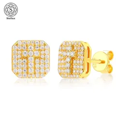 【今話題のクロスデザイン】モアサナイトVVS1✖️S925刻印ピアス両耳/GRA鑑定書付/重厚パヴェ×高級感/メンズ・レディース・ユニセックス/ゴールド・シルバー選択可/ブリンブリン