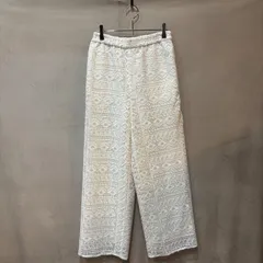 SHIPS any: シップスエニィ デコール レース フレアパンツ アイボリー 38 レディース 723-10-0034 USED