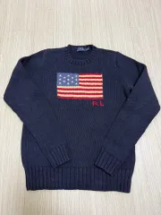 ✨️激レア✨️POLO ラルフローレン 星条旗 RL ニット ネイビー 中古・古着通販】POLO RALPH LAUREN (ポロ・ラルフローレン) 星条旗