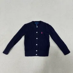 3/3T POLO RALPH LAUREN(ポロラルフローレン) キッズ ケーブル ニット コットン クルーネック カーディガン 1215