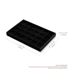 アクセサリートレー 24区画で一目で探せる 黒