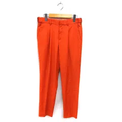 グリーンレーベルリラクシング ユナイテッドアローズ green label relaxing テーパード パンツ スラックス タック シンプル ジップフライ 40 オレンジ /NT28