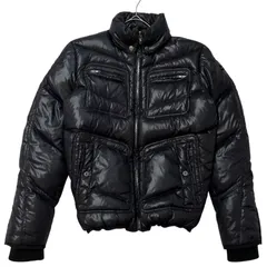 ☆9549 DIESEL ディーゼル ダウンジャケット ライダース 肉厚 archive y2k Black ブラック 黒 L