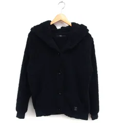 アズールバイマウジー AZUL by moussy ボアパーカー アウター リブ もこもこ ゆったり フード M 黒 ブラック /NT20