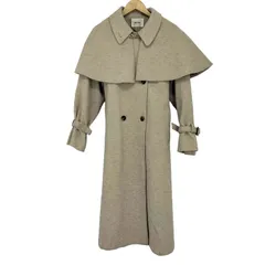 ナイスクラップ NICE CLAUP ケープ付きロングステンカラーコート レディース FREE