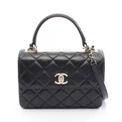 シャネル CHANEL ショルダーバッグ ショルダーバッグ スモール トップハンドル フラップ A92236 ブラック ラムスキン（羊革） トレンディCC トップハンドル 2wayチェーンショルダーのサムネイル
