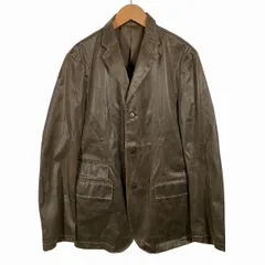 メンズメルローズ MEN'S MELROSE ジャケット 長袖 アクリルコーティング加工 ブラウン 3 L相当のサムネイル