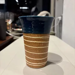 @ 愛陶　カップ 湯呑み おしゃれ 陶器 コップ 日本 japan 和風 青 ブルー