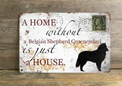 【belgian shepherd groenendael/ベルジアン・シェパード・ドッグ・グローネンダール】 メタルプレート メッセージ 犬 雑貨 グッズ アート ポスター おしゃれ インテリア 壁飾り アンティーク風 52