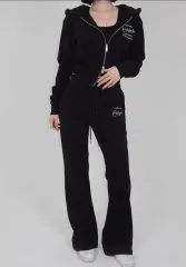 PALE JADE(ペイルジェイド) ファジー トレーナー セットアップ ブラック 1サイズ