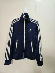 アディダス 3本線 トラックジャージ ネイビー レディース 95サイズ