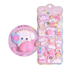 ぷくぷくシール MAIASUASA おしりぷにぷに3Dシール 立体 可愛い 貼り付け可能 女の子 スマホケース 水筒 手芸用品 手帳 手作り 装飾用 DIY用(ピンク02) 1