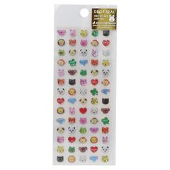 [シールシート]ドロップシール/アニマルフェイス 1