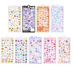 9枚セット 3D 立体デコシー ぼんぼんドロップ シール 萌え 可愛い ごほうび ステッカー 精巧な柄 手帳用装飾 DIY クリエイティブ ファッション 女の子 個性的 かわいい ギフト 1