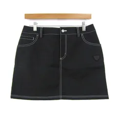 アディダスゴルフ ミニスカート ボトムス 中綿 ゴルフウエア レディース L/Gサイズ ブラック adidas GOLF 【中古】