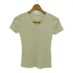 アナイ ニット トップス 半袖 Vネック リブ ラメ 日本製 レディース 38サイズ ベージュ ANAYI 【中古】