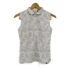 カッパ ポロシャツ トップス ノースリーブ 花柄 ゴルフウエア レディース Mサイズ グレー Kappa 【中古】のサムネイル