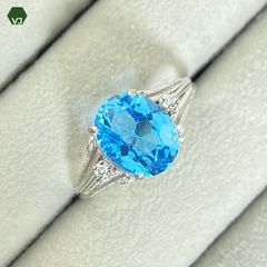約41年前【手打ち刻印】プラチナリングアクアマリン1.74ct ジュエリー