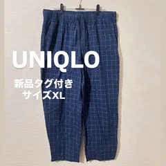 パンツ ⭐️新品⭐️ UNIQLO ユニクロ コットン リラックス アンクル パンツ LL ネイビー XL レディース 紺 ズボン
