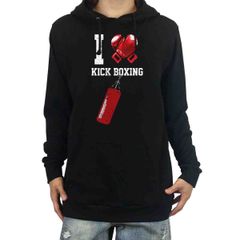 Original I LOVE KICK BOXING Hoodie, Kickboxing Gloves, Punching Bag, Martial Arts Hoodie, Sizes S, M, L, XL, Tight, Just Right, Oversized, Unisex, Pink Cream