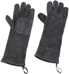 キャプテンスタッグ CAPTAIN STAG アウトドア ロングレザーグローブ ブラック 焚き火 BBQ バーベキュー キャンプグローブ 牛革 レザー グローブ 手袋  UG3280 -