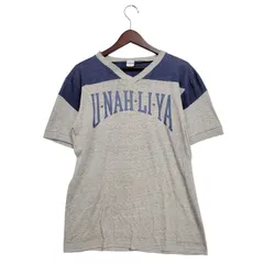 【中古品】Champion チャンピオン U-NAH-LI-YA V-NECK FOOTBALL TEE Vネック フットボール Tシャツ USA製 両シングル バータグ後期 半袖 トップス 【146-250619-as-37-izu】