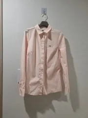 ラコステ ピンク ストライプ 長袖 シャツ