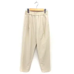 グリーンレーベルリラクシング ユナイテッドアローズ green label relaxing テーパード イージーパンツ ゆったり タック ドローストリング 無地 XS ベージュ /NT24