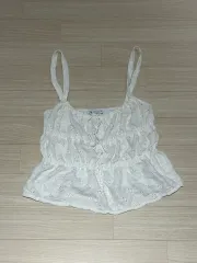 ZARA ザラ 白 エンブロイダリー トップス mサイズ