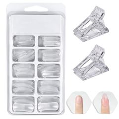 フォームチップ ネイル チップフォーム 長さだし 100枚 ネイルフォーム 長さ出し バーチャルジェルチップ型モールド ポリジェル専用 ネイルチップ ネイル延長 モールド クリップ付きYes132