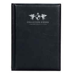 mini2x ビックリマン 用 シール コレクション ファイル チョコシール ウエハース 大容量 18ページ 最大432枚 48mm 52mm 大きいシールサイズにも対応 B5サイズ (黒 茶) (黒色 18ページ)