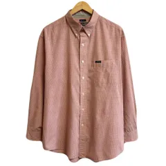 CHAPS チャップス RALPH LAUREN  ラルフローレン ボタンダウンシャツ チェック柄 ポケット付き 長袖シャツ オレンジ×白×グレー L/Gサイズ No.L724