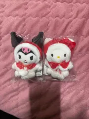 サンリオ クリスマス ハローキティ/マイメロディ ぬいぐるみ キーホルダー セット