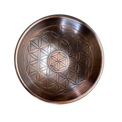 銅製 フラワーオブライフ 9cm プレート 小皿 小物入れ パロサント 受け皿
