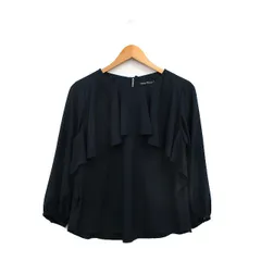 アーバンリサーチ URBAN RESEARCH ブラウス シャツ プルオーバー 七分袖 フリル シンプル F ネイビー 紺 /KT24