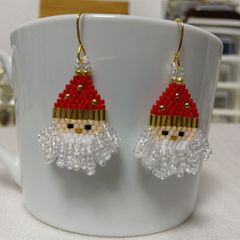 300円ピアス 78.Xmas/おヒゲのサンタ