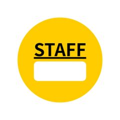 許可シール STAFF スタッフ 撮影許可 入館許可証 ステッカー ラベル イベント 病院 工場 入場 管理 (50, スタッフ) [スタッフ] [50]
