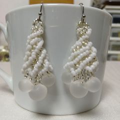 ☆ピアス Xmas/ホワイトツリー