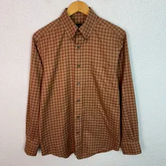 00s Eddie Bauer エディーバウアー 長袖 シャツ チェック柄 ボタンダウン ブラウン XSサイズ メンズ 古着 アメカジ ストリート　シティーボーイ
