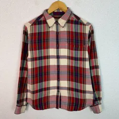 OLD Eddie Bauer エディーバウアー ネルシャツ チェック柄 レッド Mサイズ レディース 古着 アメカジ ストリート　シティーボーイ