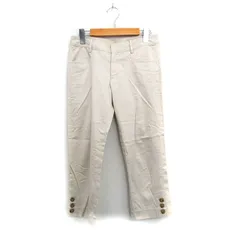 グリーンレーベルリラクシング ユナイテッドアローズ green label relaxing クロップド パンツ コットン シンプル 36 アイボリー 白 /KT31