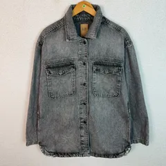 GAP ギャップ デニム シャツ ジャケット Gジャン グレー Lサイズ メンズ 古着 ストリート アメカジ