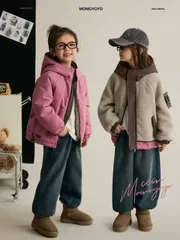 【人気商品】アウター リバーシブル 　A面ピンク×B面ボア キッズ 冬 ジャケット ボア 防寒 軽量 撥水 防風 あったか フード付き 子供用 女の子 男の子 アウトドア