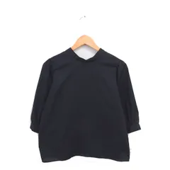 エディットグリ EDIT Gris シャツ ブラウス バンドカラー 背中ボタン 七分袖 F 黒 ブラック /TT