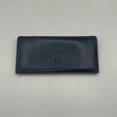美品　Yves Saint Laurent イヴサンローラン　長財布　ロングウォレット　ロゴ型押し　オールレザー　ヴィンテージ　y2k archive 黒　ブラック