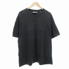 エフオージー エッセンシャルズ FOG ESSENTIALS Tシャツ クルーネック ラバープリント ロゴ 半袖 L 黒 ブラック /AE