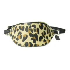 コーチ COACH 極美品 PVC レオパード柄 ウエストバッグ メッセンジャー ショルダー Ｆ72832 