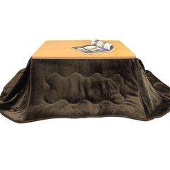 即納：リヴェール こたつ布団 こたつ掛け布団 省スペース 長方形 洗える フランネル あったか 暖かい ボリューム 北欧 おしゃれ コンパクト コタツ布団 約160×190cm (ブラウン)